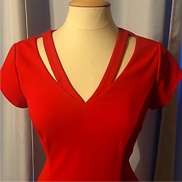 NWT Dress Barn Roz & Ali Red Dress - Picture 2 of 4